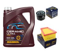 SCT Controllo Set 5L MANNOL Ceramic 5W-40 Per Renault Megane Scenic 1.6 16V