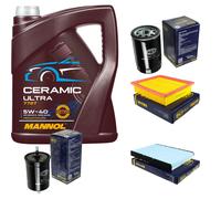 SCT Controllo Set 5L MANNOL Ceramic 5W-40 Per VW Golf III 2.0 Vento 1.8
