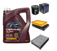 SCT Controllo Set 5L MANNOL Ceramic 5W-40 Per VW Golf IV 1.6 16V Seat Leon