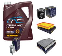 SCT Controllo Set 5L MANNOL Ceramic 5W-40 per VW Golf V 1.4 16V Skoda