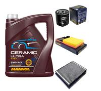 SCT Controllo Set 5L MANNOL Ceramic 5W-40 Per VW Polo 1.4 Seat Ibiza IV