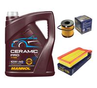 SCT Controllo Set 5L MANNOL Ceramic Pro 10W-40 Per Peugeot Bipper AA_ 1.4
