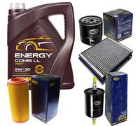 SCT Controllo Set 5L MANNOL Energy Combi LL 5W-30 Per Audi A2 1.4 1.6 FSI