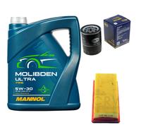 SCT Controllo Set 5L MANNOL Molibden Ultra 5W-30 per Lancia Y10 1.1 i.e Fire