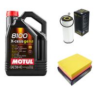 SCT Controllo Set 5L MOTUL 8100 X-CESS 5W-40 Per Audi A4 Avant 1.9 TDI
