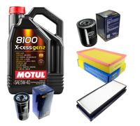 Sct Controllo Set 5L Motul 8100 x-Cess 5W-40 per Audi Cabriolet 1.9 Tdi 80