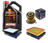 Sct Controllo Set 5L Motul 8100 x-Cess 5W-40 per Opel Zafira B 1.9