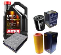 SCT Controllo Set 5L MOTUL 8100 X-CESS 5W-40 Per VW Polo 1.7 SDI