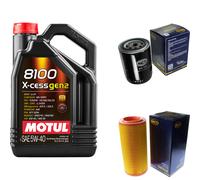SCT Controllo Set 5L MOTUL 8100 X-CESS 5W-40 Per VW Polo 1.7 SDI