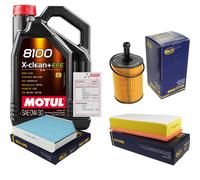 SCT Controllo Set 5L MOTUL 8100 X-CLEAN 0W-30 Per Audi A4 Avant 2.0 TDI Q5