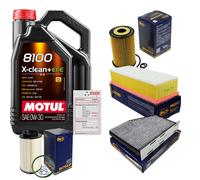 SCT Controllo Set 5L MOTUL 8100 X-CLEAN 0W-30 Per VW Golf V Variant 2.0 TDI
