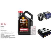 SCT Controllo Set 5L MOTUL 8100 X-CLEAN EFE 5W-30 Per Mitsubishi Colt IV 1.3