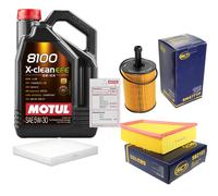 SCT Controllo Set 5L MOTUL 8100 X-CLEAN EFE 5W-30 Per VW Polo 1.4 TDI 1.9