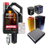 Sct Controllo Set 5L Motul 8100 x-Pulire 0W-30 per Audi A2 1.4