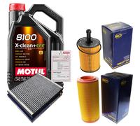 Sct Controllo Set 5L Motul 8100 x-Pulire 0W-30 per Audi A2 1.4 Tdi