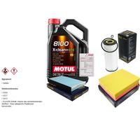 Sct Controllo Set 5L Motul 8100 x-Pulire 0W-30 per Audi A6 Avant .1.9