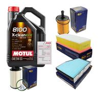 Sct Controllo Set 5L Motul 8100 x-Pulire Efe 5W-30 per VW Touran Van 1.9 Tdi