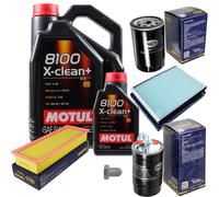 SCT Controllo Set 6 L Motul 8100 X-CLEAN+ 5W-30 Per Seat Cordoba 6K1 6K2