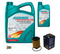 SCT Controllo Set 6L ADDINOL GIGA LIGHT MV 5W-30 Per Opel Insignia A Sports