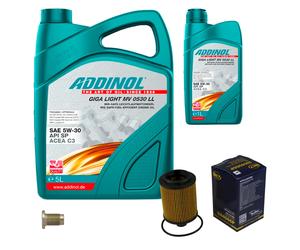 SCT Controllo Set 6L ADDINOL GIGA LIGHT MV 5W-30 Per Opel Insignia A Sports