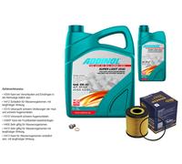 SCT Controllo Set 6L ADDINOL SUPER LIGHT 5W-40 Per Volvo S40 I VS 1.8i