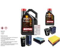 Sct Controllo Set 6L di Motul 8100 x-Pulire Efe 5W-30 per Audi A6 1.9