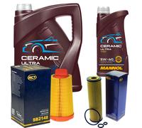 SCT Controllo Set 6L MANNOL Ceramic 5W-40 Per Mercedes-Benz C-Klasse