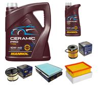 SCT Controllo Set 6L MANNOL Ceramic Pro 10W-40 Per Peugeot 307 Break 3E 2.0