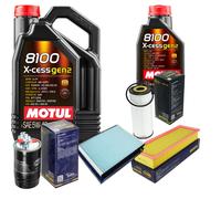 Sct Controllo Set 6L Motul 8100 x-Cess 5W-40 per VW Caddy II Scatola 1.9