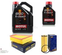 SCT Controllo Set 6L Motul 8100 X-CLEAN+ 5W-30 Per Seat Ibiza III 1.9 TDi