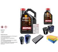 SCT Controllo Set 6L MOTUL 8100 X-CLEAN EFE 5W-30 Per Audi Cabriolet 1.9 TDI