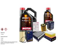 Sct Controllo Set 6L Motul 8100 x-Pulire 0W-30 per VW Golf VI 1.6 Tdi