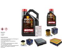 Sct Controllo Set 6L Motul 8100 x-Pulire Efe 5W-30 per Filtro Opel Astra