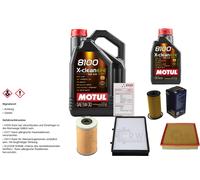 Sct Controllo Set 6L Motul 8100 x-Pulire Efe 5W-30 per Opel Vivaro Kasten