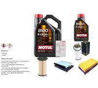 Sct Controllo Set 6L Motul 8100 x-Pulire Efe 5W-30 per VW Bora 1.9