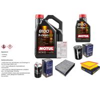 Sct Controllo Set 6L Motul 8100 x-Pulire Efe 5W-30 per VW Golf III 1.9
