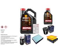 Sct Controllo Set 6L Motul 8100 x-Pulire Efe 5W-30 per VW Vento 1.9 Td da Golf