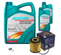 SCT Controllo Set 7L ADDINOL SUPER LIGHT 5W-40 Per Volvo S40 I VS 1.8i