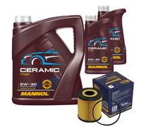 Sct Controllo Set 7L mannol Ceramica 5W-30 per Volvo V40 Familiare 1.8 LPG 1.6