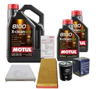 SCT Controllo Set 7L MOTUL 8100 X-CLEAN EFE 5W-30 Per Fiat Stilo 1.4 16V
