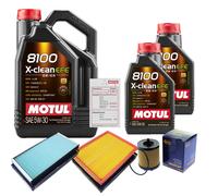 SCT Controllo Set 7L MOTUL 8100 X-CLEAN EFE 5W-30 Per Saab 9-3 Cabriolet 1.8