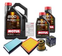 SCT Controllo Set 7L MOTUL 8100 X-CLEAN EFE 5W-30 Per Saab 9-3 Cabriolet 1.9