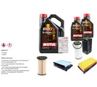 SCT Controllo Set 7L MOTUL 8100 X-CLEAN EFE 5W-30 Per VW Bora 1.9 TDI