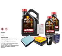 SCT Controllo Set 7L MOTUL 8100 X-CLEAN EFE 5W-30 Per VW Golf IV Cabriolet