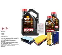 SCT Controllo Set 7L MOTUL 8100 X-CLEAN EFE 5W-30 Per VW Golf IV Variant 1.9