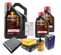 SCT Controllo Set 7L MOTUL 8100 X-CLEAN EFE 5W-30 Per VW Polo 1.4 TDI 1.9