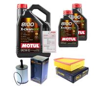 SCT Controllo Set 7L MOTUL 8100 X-CLEAN EFE 5W-30 Per VW Polo 1.4 TDI 1.9
