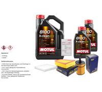 Sct Controllo Set 7L Motul 8100 x-Pulire Efe 5W-30 per Per VW Polo 1.4 Tdi
