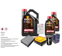 Sct Controllo Set 7L Motul 8100 x-Pulire Efe 5W-30 per VW Golf III 1.9