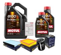 Sct Controllo Set 7L Motul 8100 x-Pulire Efe 5W-30 per VW Vento 1.9 Td